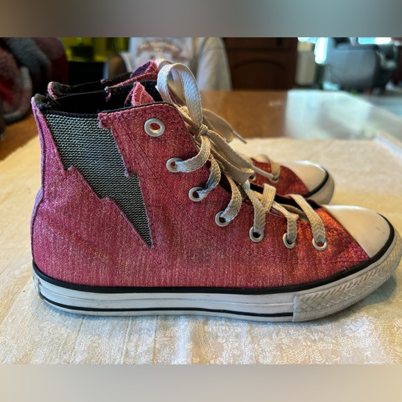 Converse All Star Youth Size 3, high top Lightening Metallic Wizard - Picture 6 of 8